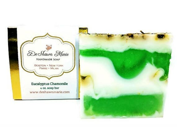 SOAP- Eucalyptus Chamomile Soap, Vegan Soap, Soap for Men, Spa Soap, Soap Gift, Christmas Gift, Mother's Day Gift, Father's Day Gift, Favors