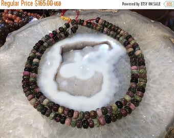 50% Mega Sale 9mm Multicolor Tourmaline Rondelle Gemstone Beads