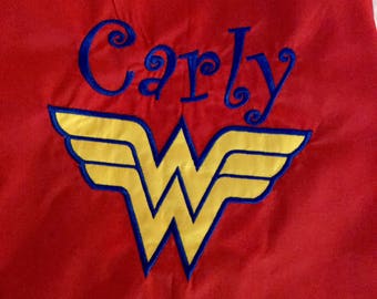 Wonder Woman, Superman or others Personalized Embroidered Cape