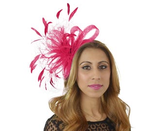 Fuchsia Fascinator Kentucky Derby or Wedding Hat **SAMPLE SALE