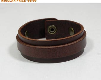 Simple Brown Leather Cuff Bracelet Leather Bracelet