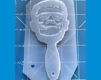 SALE Small Frankenstein Hand Mirror Handmade Plastic Resin Mold