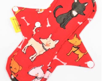 9 Inch Reusable Cloth Menstrual Pad,Incontinence Pad, Mama Cloth,Panty Liner,Light To Mod Absorbency Flannel Topped W/ PUL Backing