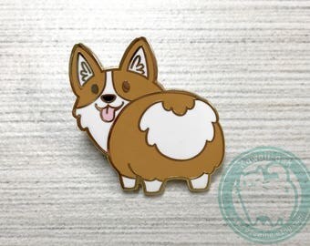 Corgi Butt Hard Enamel Pin