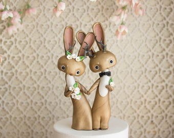 Jackalope Wedding Cake Topper by Bonjour Poupette
