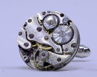 Watch movement cufflinks ideal gift for a wedding, birthday or anniversary