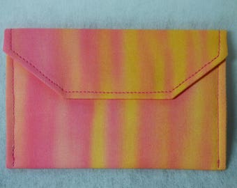 Pink & Yellow Ombre Fabric Card Holder
