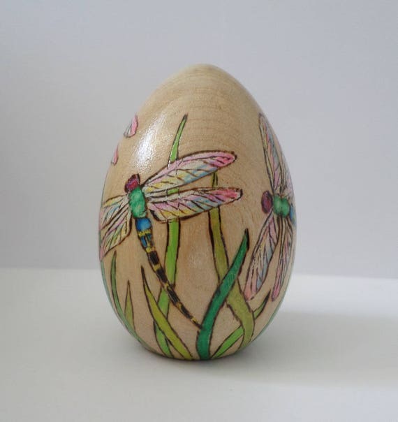 Dragonfly Easter Egg Hand Decorated Easter Egg Dragonfly