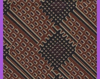 Abstract Fat Quarter Cotton Chintz Fabric Black Brown