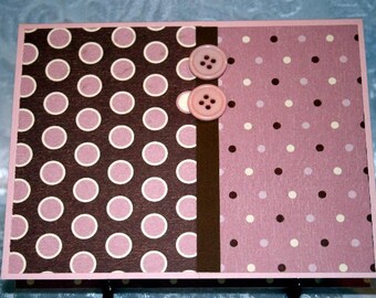 Pink and Brown Dotted Card for Any Occasion 20170133