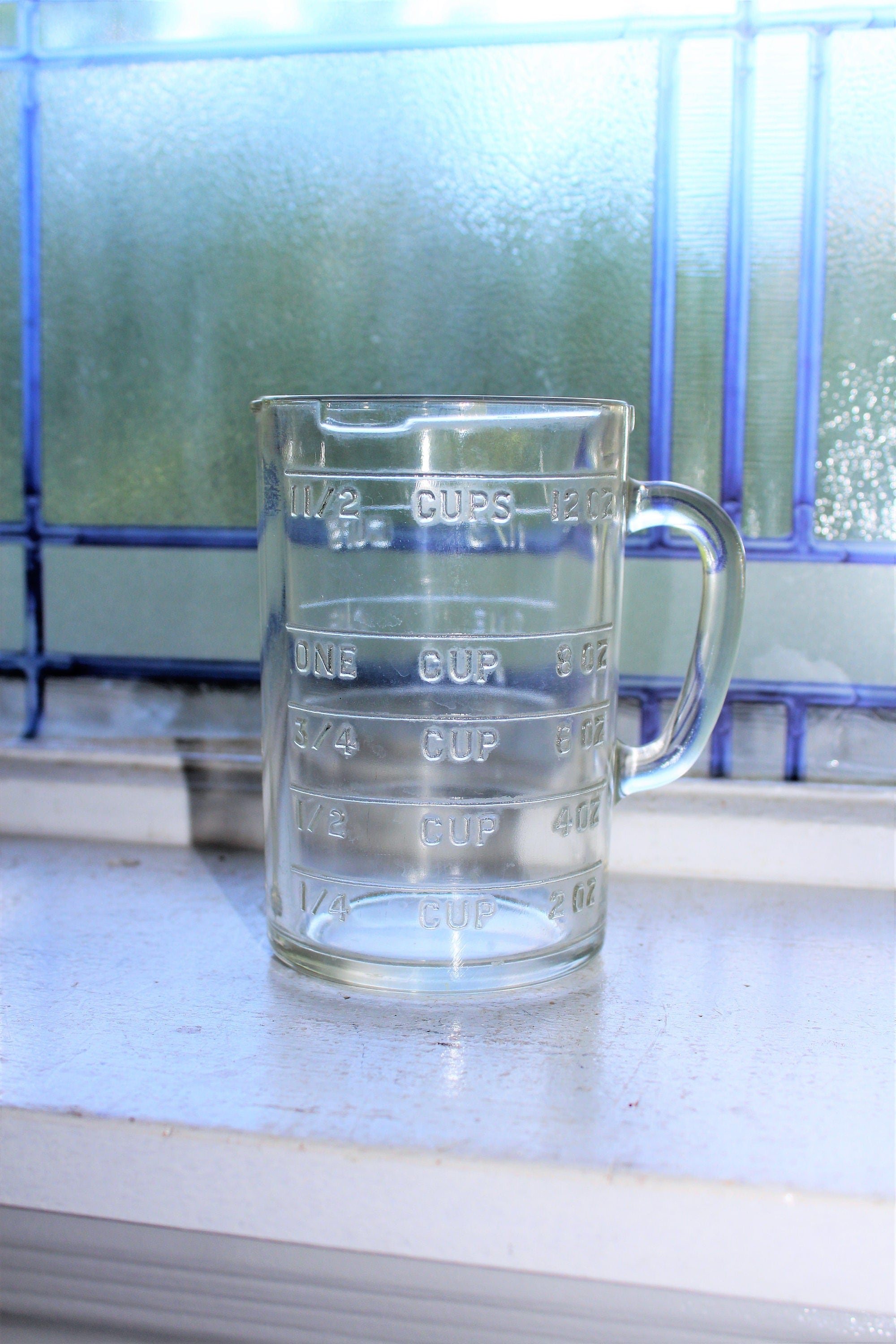 Vintage Glass Measuring Cup 1 1/2 Cup 1930s Pamco
