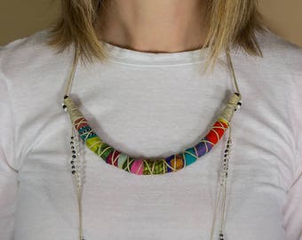 Tribal Jewelry, Ethnic Jewelry, African Jewelry, Gypsy Jewelry, Boho Jewelry, Tassel Necklace, Tassel Jewelry, Tribal Necklace, Hippie