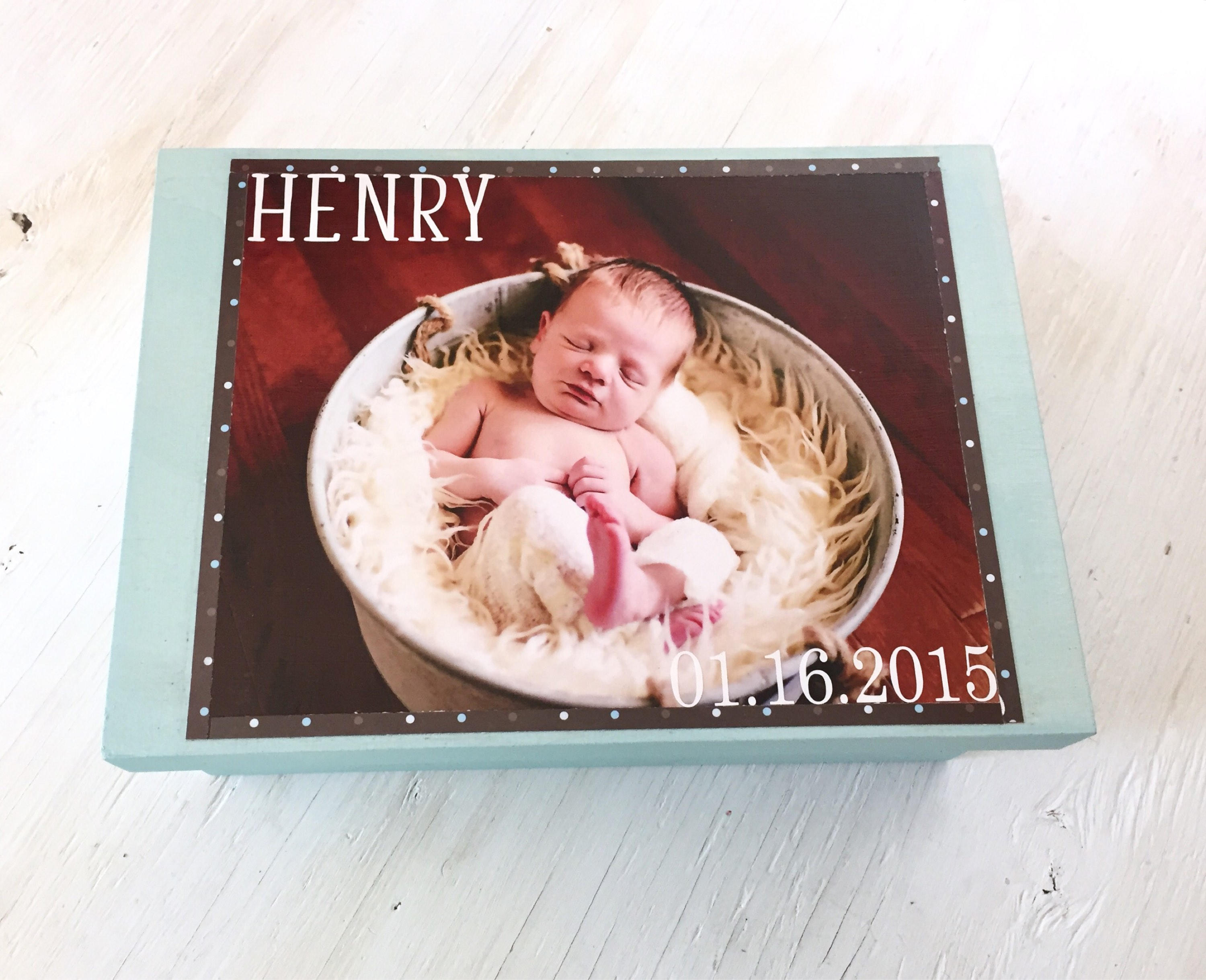Memory Box with Photo Memory Box Baby Photo Box Baby