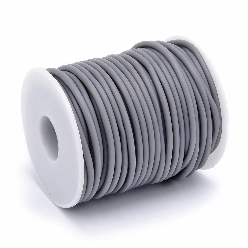 2mm hollow flexible PVC tubing, 1mm hole, gray color,10 feet, gray PVC ...