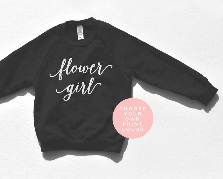 Flower Girl Sweatshirt Sweater Flower Girl Top Girls Bridal
