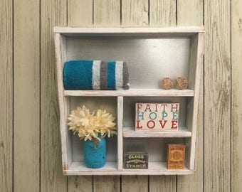 ON SALE Rustic bathroom shelf, wooden shelves, rustic home decor, rustic country decor, shabby chic decor, rustic chic, home decor,