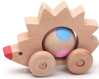 Hedgehog, wooden toys, kids toy, wood toy, animal toy, wooden animal, toddler toy, kids animal toy, waldorf toy, educational toy