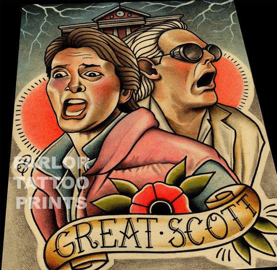 great scott back to the future art print great scott back to the future art print
