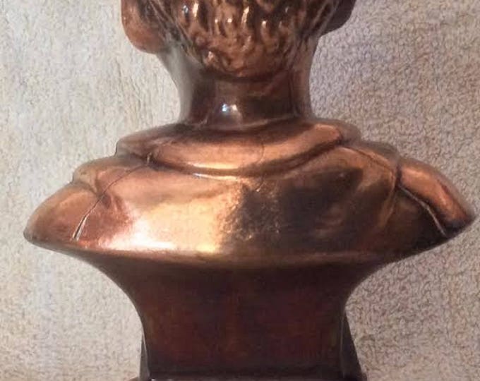 Vintage Metame Bronze Bust, Hippocrates, Greek Sculpture, Greece, Father of Medicine Statue, Made in Greece