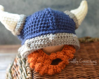 Viking Baby, Beard Hat, Crochet Viking Hat, Viking Helmet, Baby Beard Hat, Baby Viking Hat, Crochet,Baby Beard Hat, Infant Halloween Costume