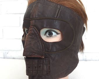 Leather face mask | Etsy