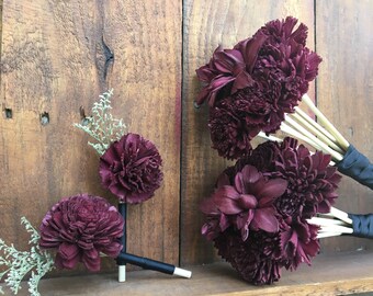 Wood flower bouquet | Etsy