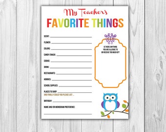 my about birthday worksheet all Etsy things Favorite