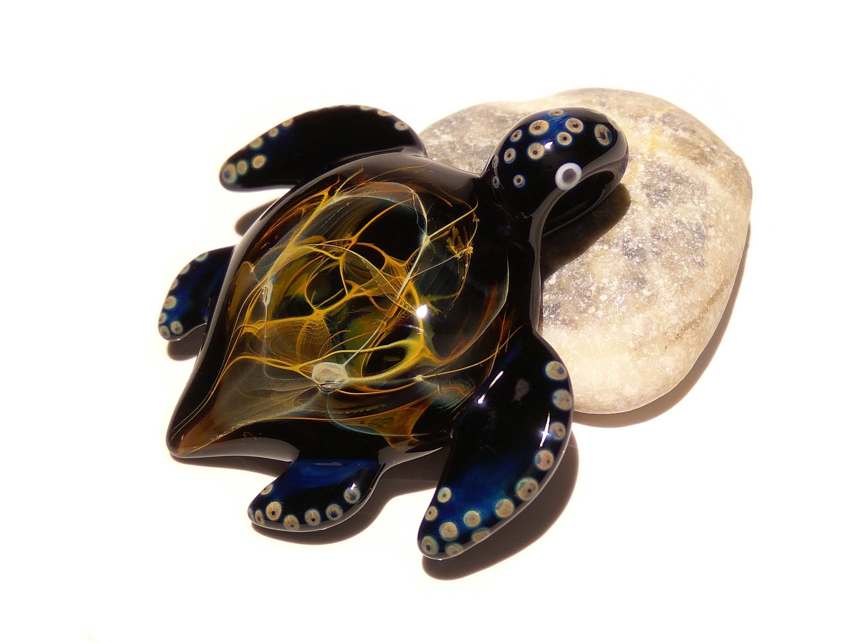 glass blown turtle