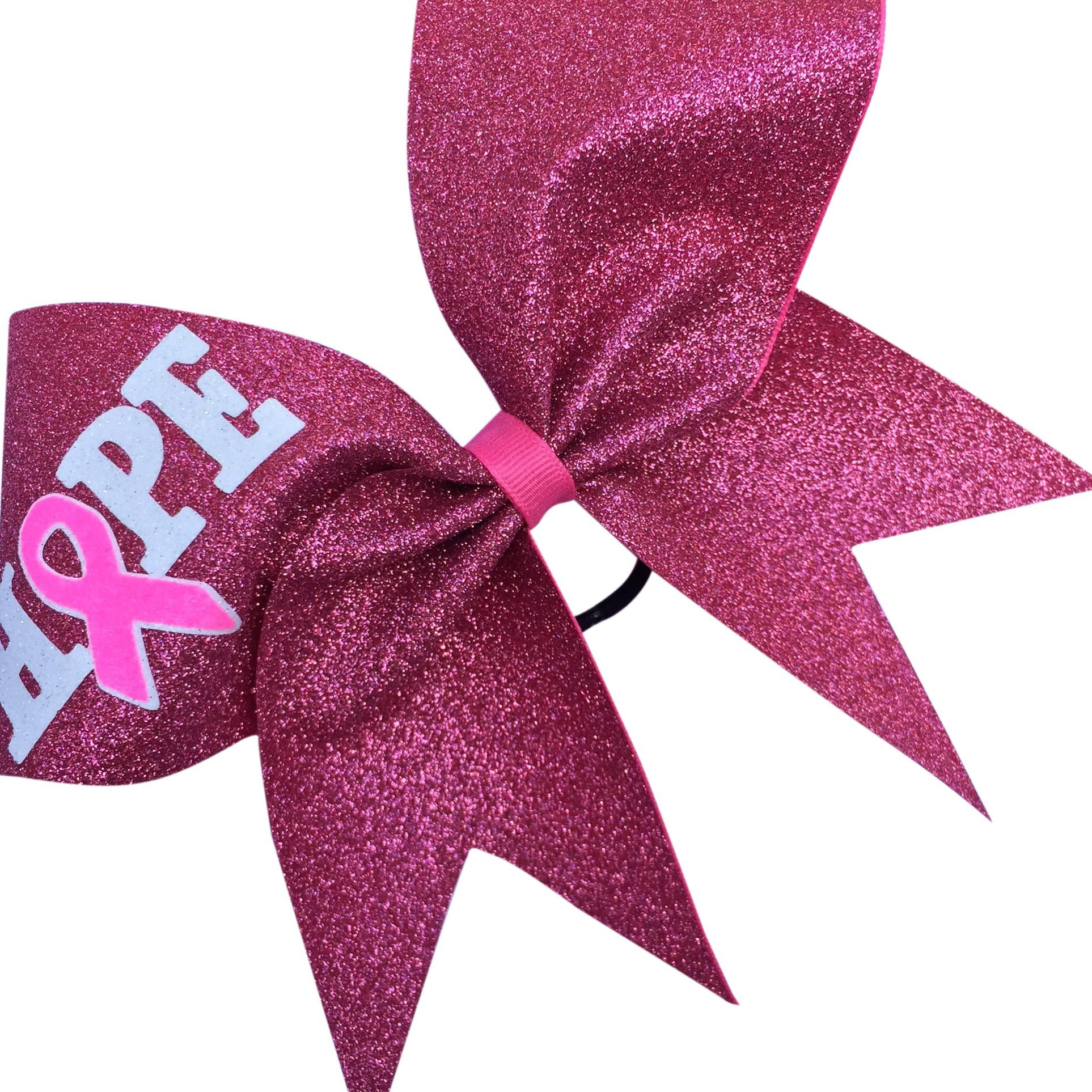 SALE Hope breast cancer awareness bows made with pink white
