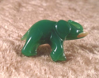 green jade good luck elephant figurine