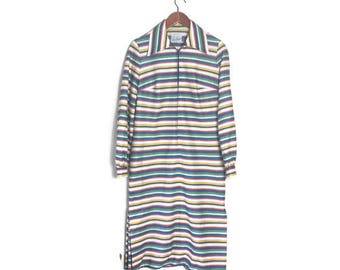 70s striped dress // zip up vintage dress // 70s shirt dress // retro day dress // boho vintage dress // vintage workwear // stipey dress