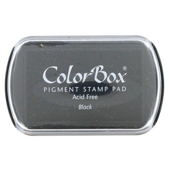 Color Box Black Pigment Ink Pad Rubber Stamping Supplies