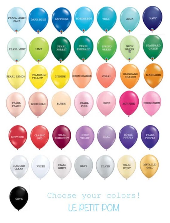 Balloon Color Chart