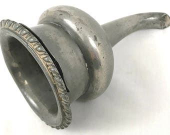 Antique Funnel, Pewter Funnel, Funnel with Strainer, Georgian Form, 19th Century, Wine Funneling, Rope Border, Distressed Look, Chic Retro