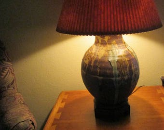 Huge Drip Glaze Pottery Lamp