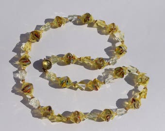 beads marked germany west rare necklace glass