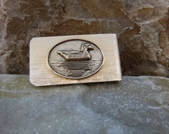 Duck on Water Nature Themed Vintage Money Clip