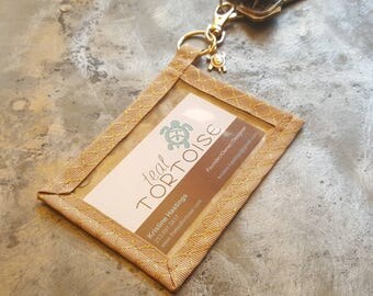 Keyring Business Card Holder - Standard size - Business Card Case - Clear Pouch in Vertical or Landscape on Key Ring
