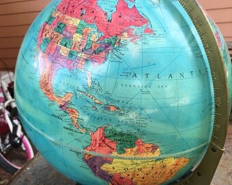 Vintage World Globe, Late 40's/Early 50's ? (Isreal formed,Korea still whole), Great Shape