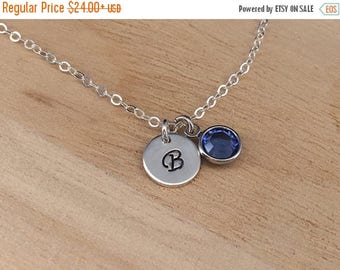 ON SALE Girl Initial Necklace, Birthstone Necklace, Little Girl Necklace, Child jewelry Personalized Necklace Girl, Girl Jewelry, Initial Je