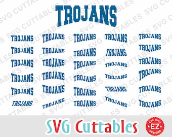 Trojans EZ Layouts, svg, eps, dxf, set of 30, Digital Cut File for cutting machines
