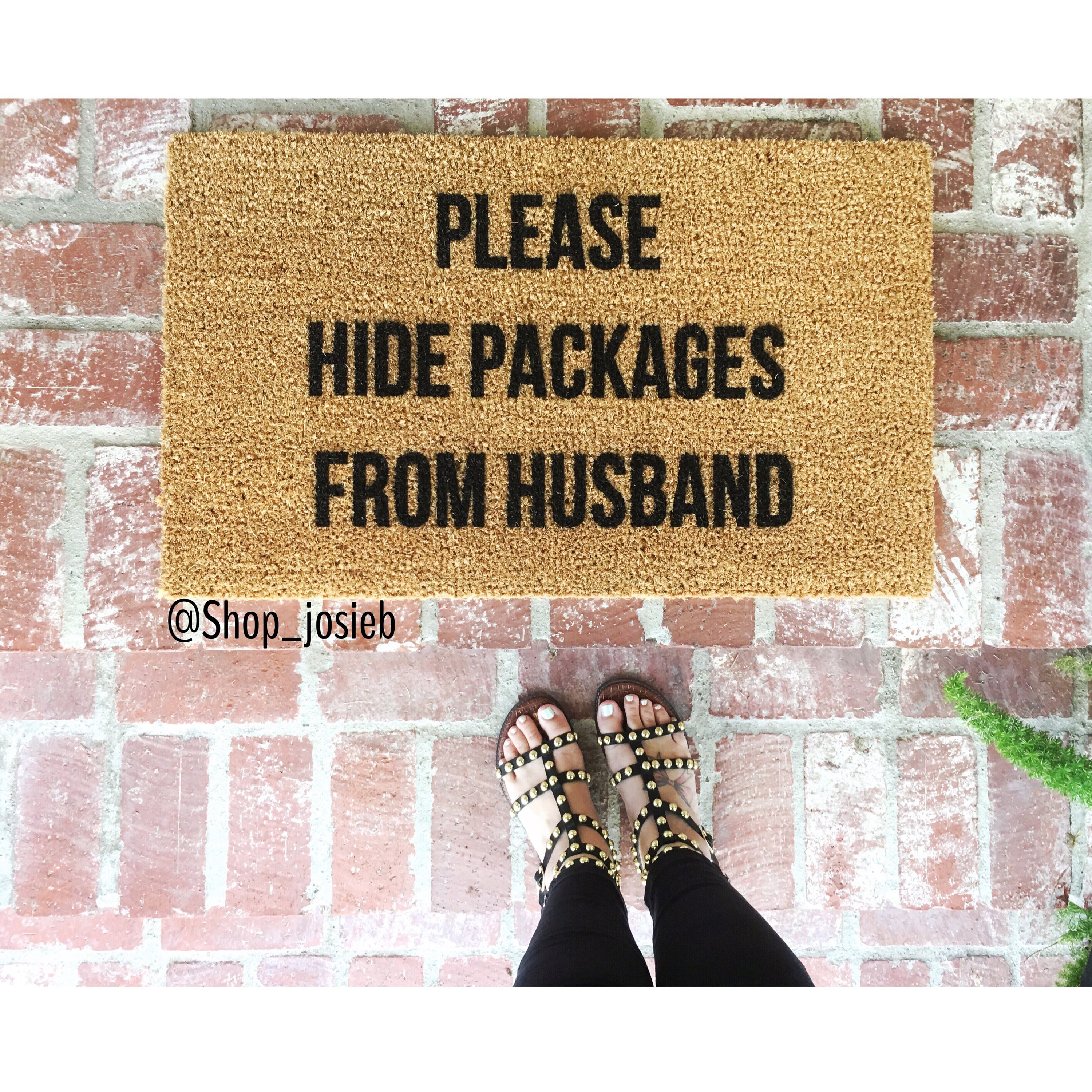 The ORIGINAL Please Hide Packages From Husband Doormat