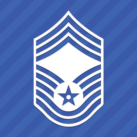 Air Force Chief Master Sergeant E-9 Symbol Vinyl Decal Sticker