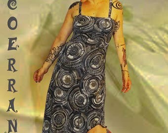 Dress asymmetrical tunic 'Army mandala...'