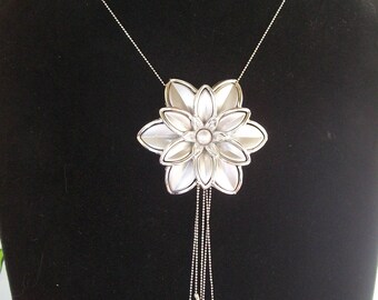 Silver and grey necklace