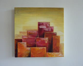 Dusk #2 "2013 technical various canvas 40x40cm
