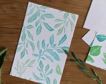 Postcard plant pressure "Greeting from the garden", botanical postcard, hand-printed, 10x15cm