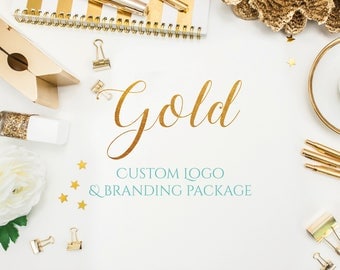 Gold Custom Logo and Branding Package - Logo Photography - Logo Design Branding - Business Branding - Business Logo Design - Designer Logo