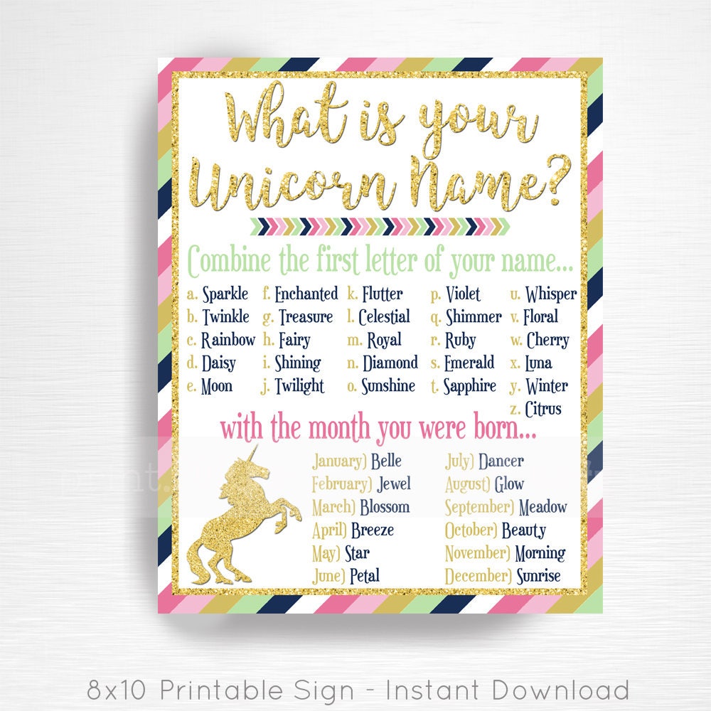 your unicorn name unicorn party sign unicorn birthday party