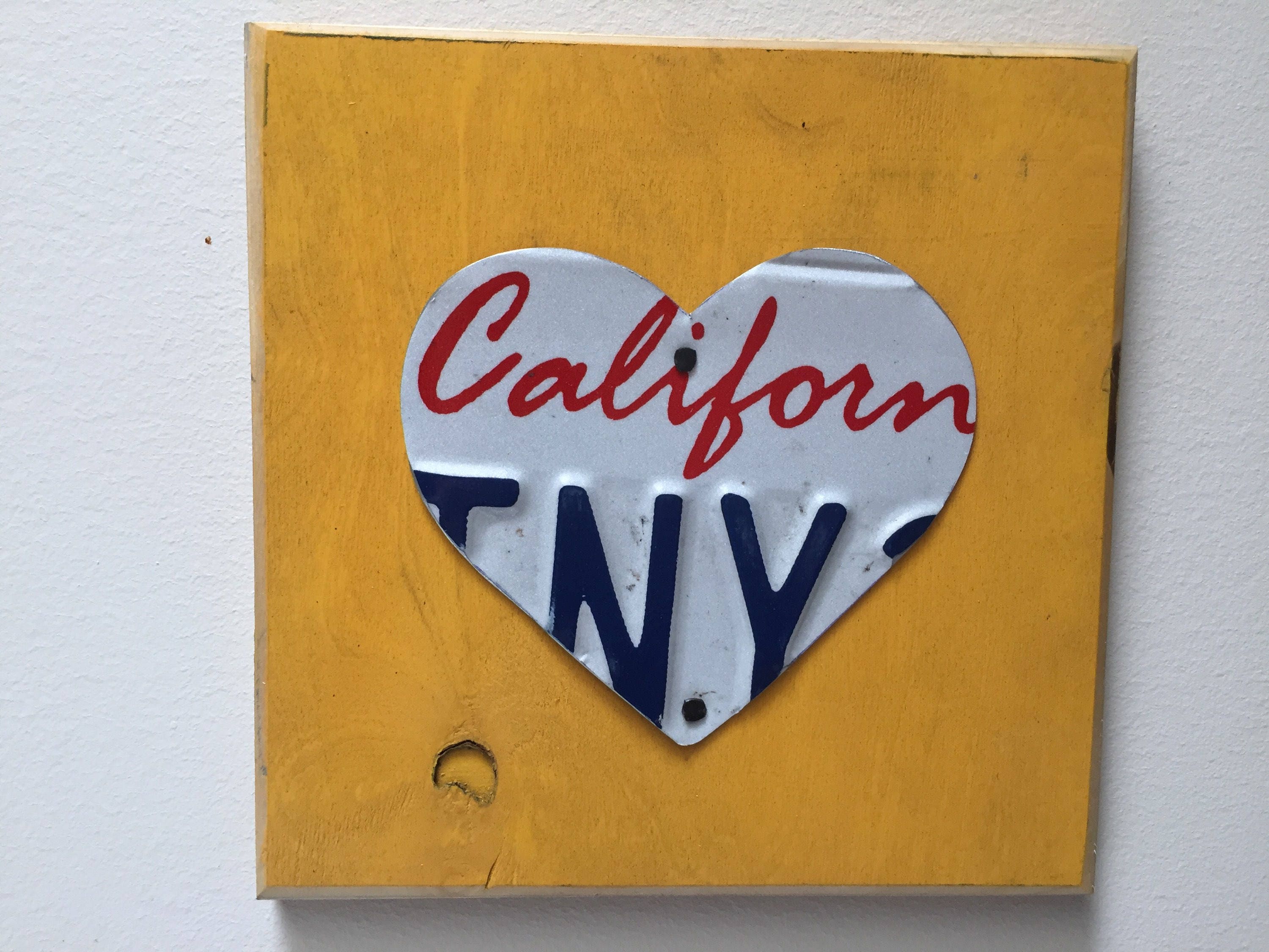 California license plate heart